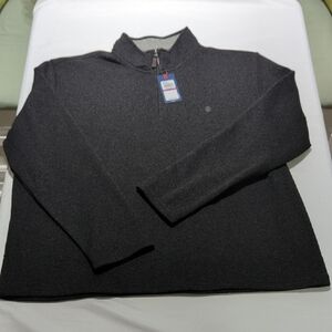 Izod Men's Black Zip Up Sweater XXL/TTG/XXG $70 ORIGINAL TAG.. absolutely New!!